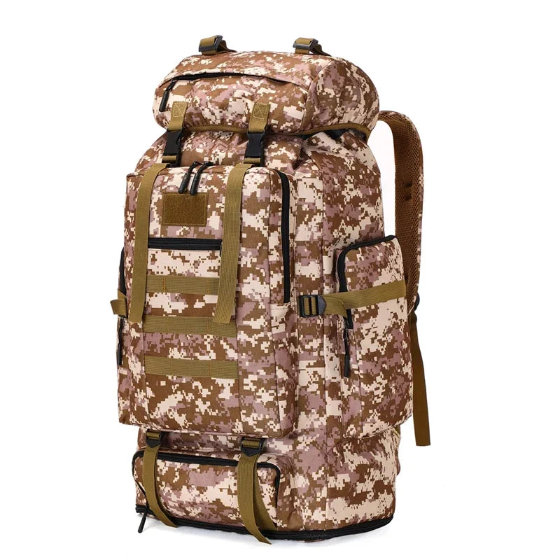80L/100L  Mountaineering Bag Climb Bag Tactical Backpacks Large Backpack Outdoors Hiking Camping Travel Bags