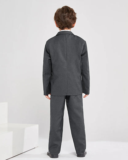 5Pcs Black Toddler Boys Suits Wedding Formal Children Suit Tuxedo Dress Party Ring bearer 3-12 Years Kids Gentlemen Suit