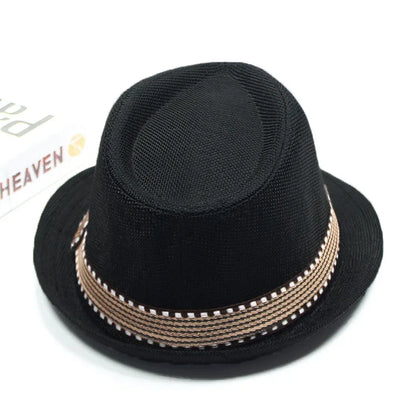 Summer Fedoras Spring and Summer Korean Party Jazz Hat Cotton Linen Top Hat  for Buchet Hat Panama Cap
