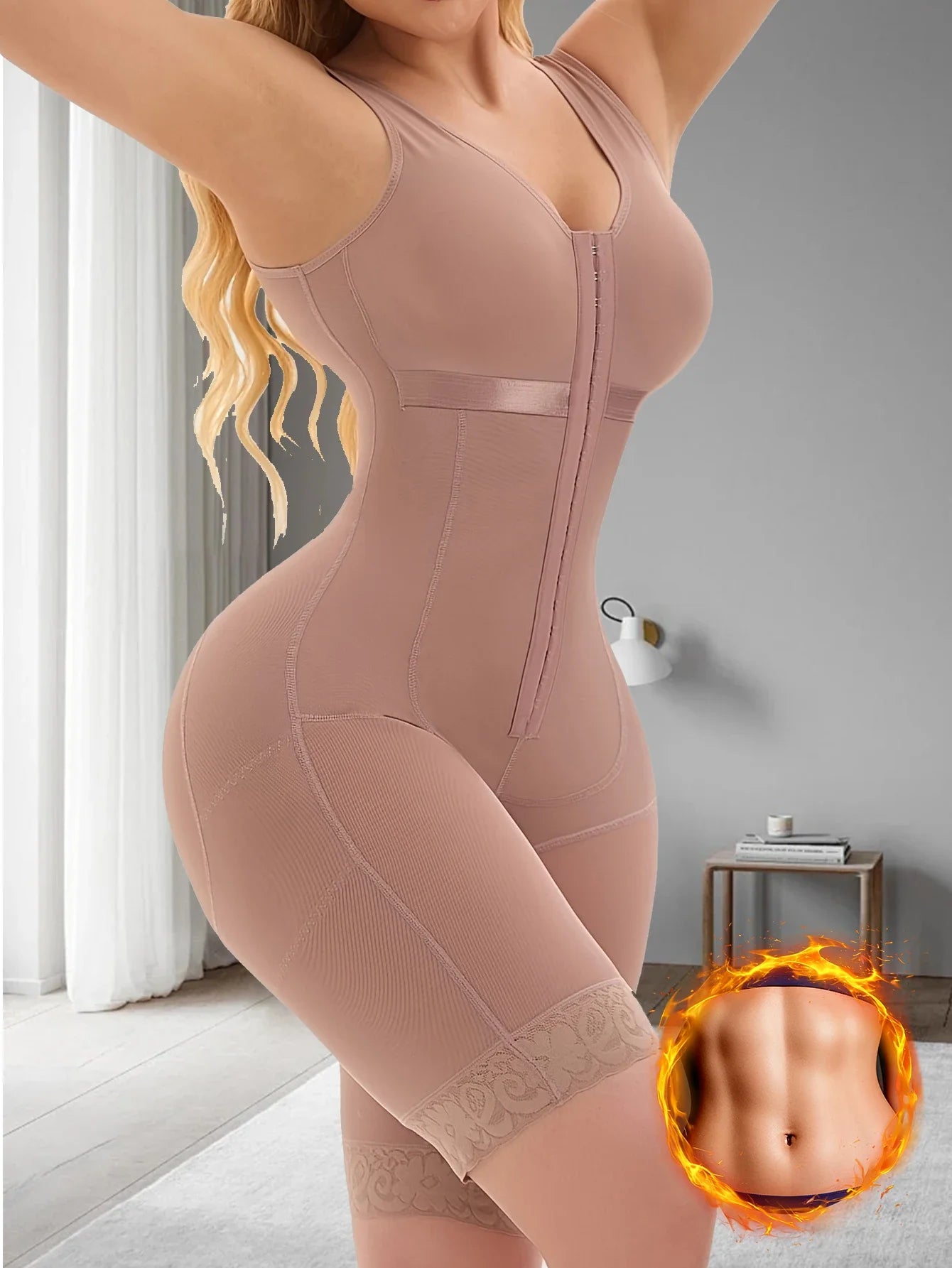 Women's Postpartum Shapewear Full Body Tummy Control Girdle  Postoperative Compression Faja for Belly Fat Waist Sculpting