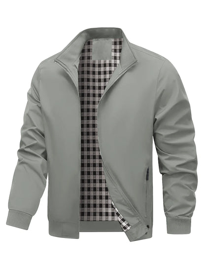Plus-Size Jackets, Trendy Men's College-Style Jackets, Fashionable Plus-Size Men's Casual Outerwear for Spring and Autumn