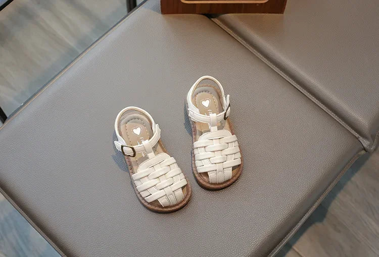 Kids Sandals 2025 Summer Sandals for Boy Fashion Children Cut-Outs Beach Shoes Braided Style Causal Walking Flat Sandals