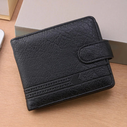 Portefeuille en cuir fin pour homme, porte-monnaie à fermeture éclair de qualité avec compartiment à monnaie, porte-cartes court décontracté pour homme pour un usage quotidien
