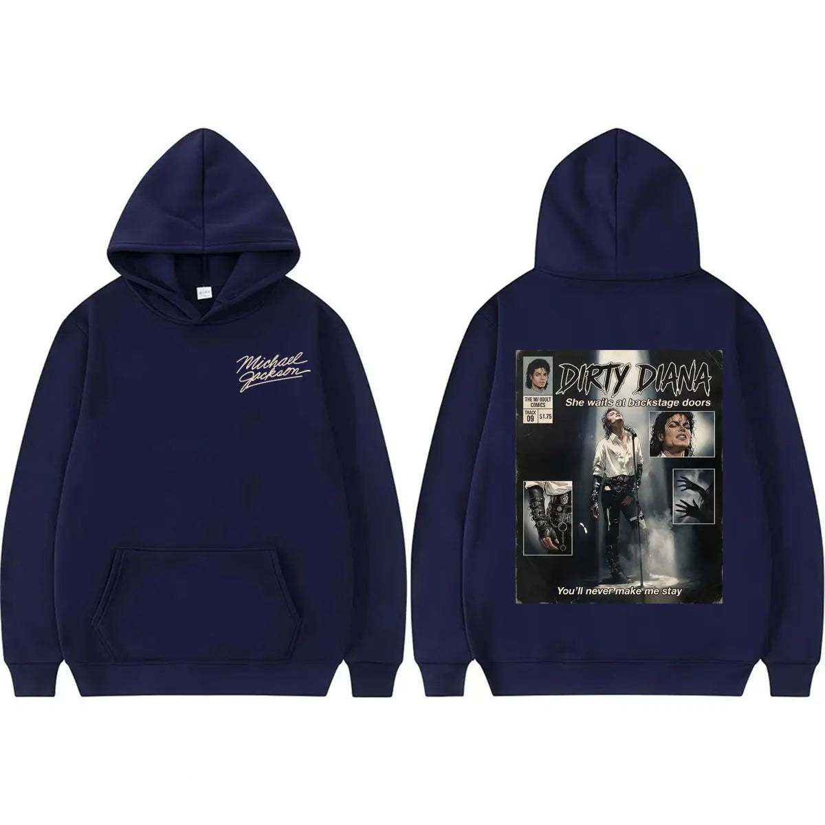 Michael Jackson Dirty Diana Hoodie King of Pop Bad Era Rock Sweatshirts Men Women Fashion Hip Hop High Quality Hoodie Streetwear