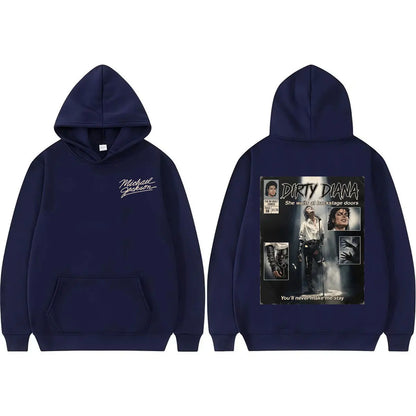 Michael Jackson Dirty Diana Hoodie King of Pop Bad Era Rock Sweatshirts Men Women Fashion Hip Hop High Quality Hoodie Streetwear