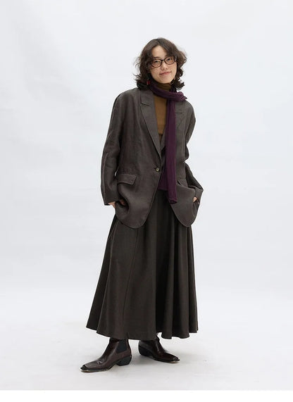 Simple and Understated~ One-Button Women's Blazer, Thin Spring/Summer Suit, New Casual Commuter Jacket, Loose Fit