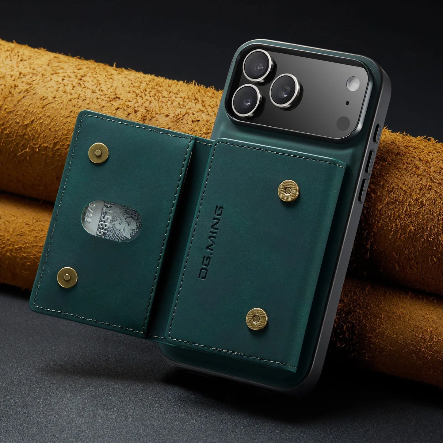 Luxury Leather Phone Case for IPhone 17 Pro Max Air16E 16 14 15 Plus 13 12 11 Pro Max Magnetic Detachable Card Stand Wallet