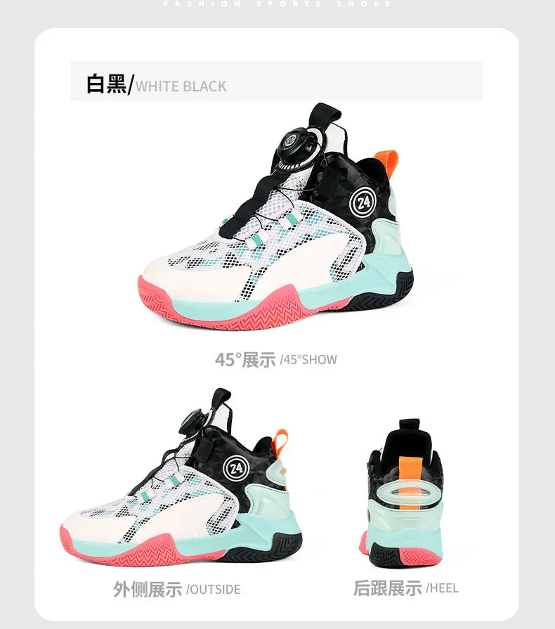 High-Quality Breathable Casual Basketball Shoes for Boys Fashionable Children's Footwear for Comfort And Style