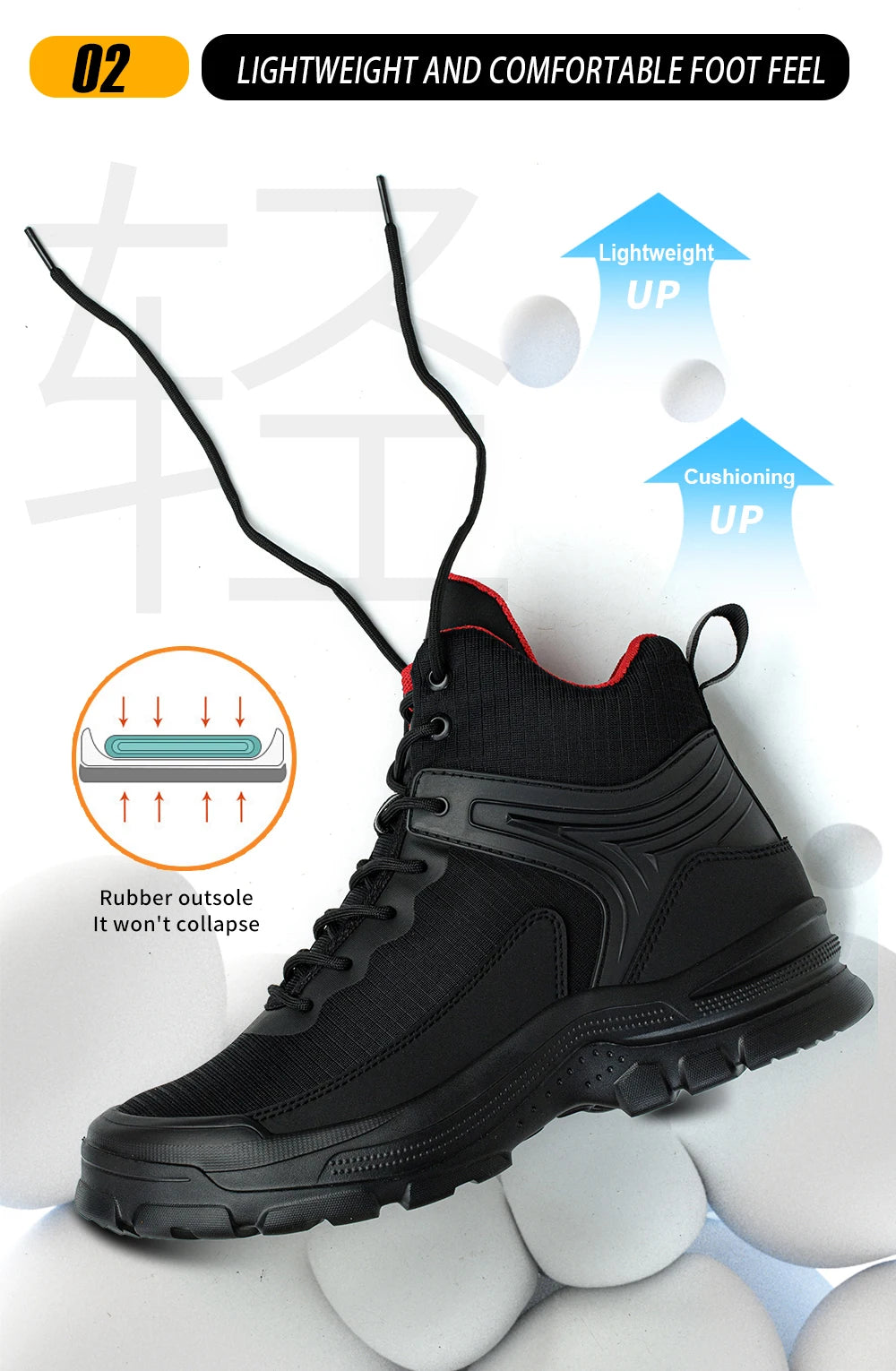 New 2026 Fashion Men Work Safety Boots Anti-smashing Industrial Work Shoes Sneakers Anti-sand Boot Outdoor Ankle Male Footwear