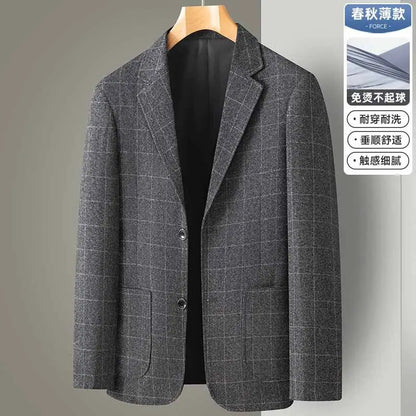 2025 New Business Dinner Gentleman Slim Gentleman Group Dress Fashion Men British Style Dress Best Man Plaid Plaid Plaid Blazer