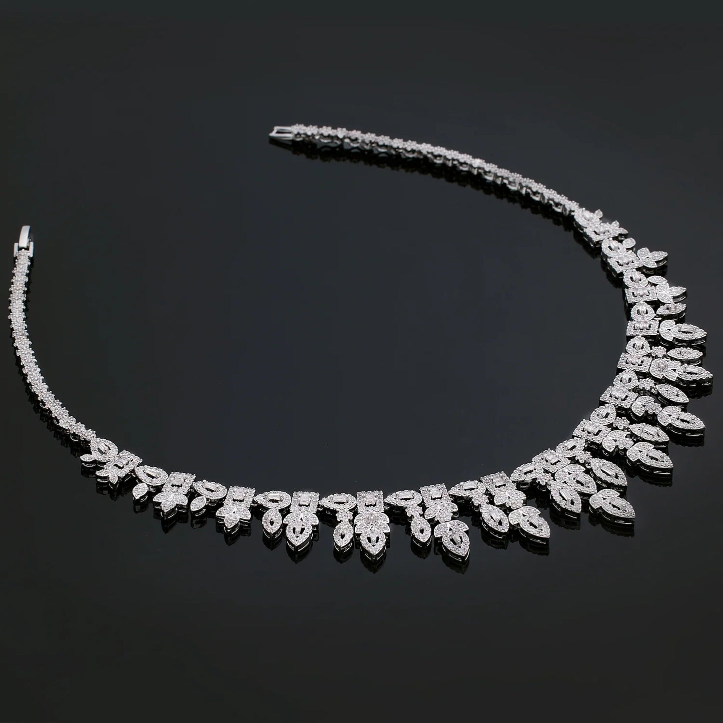 2023 New 4-piece Bride Wedding Jewelry Set Women's Necklace Set Jewelry Elegant Women's Necklace Oxidized Jewelry