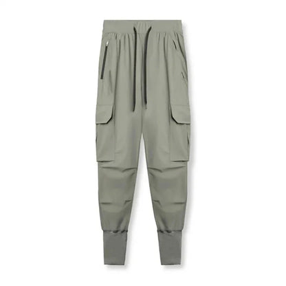 2024 New Men's Cargo Pants Summer Thin Loose Quick-Drying Elastic Leggings Running Training Sweatpants Casual Trend Trousers