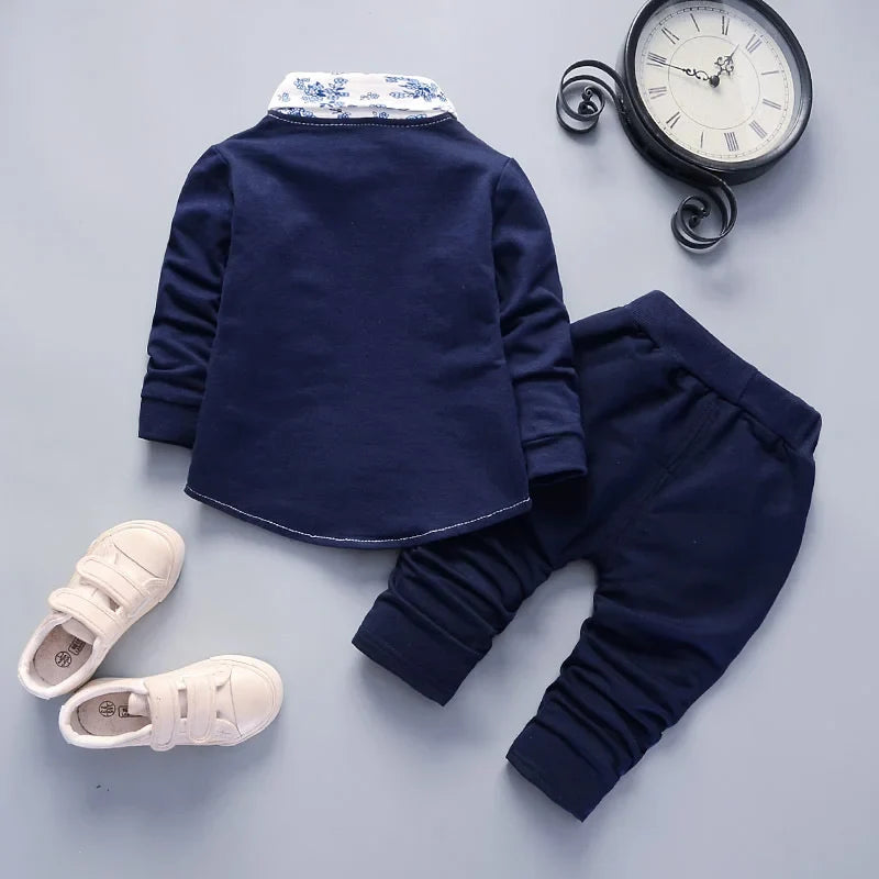 New Baby Clothes Boys Gentleman Suit Spring Autumn Children Fashion Jacket Pants 2Pcs/Set Toddler Casual Costume Kids Tracksuits