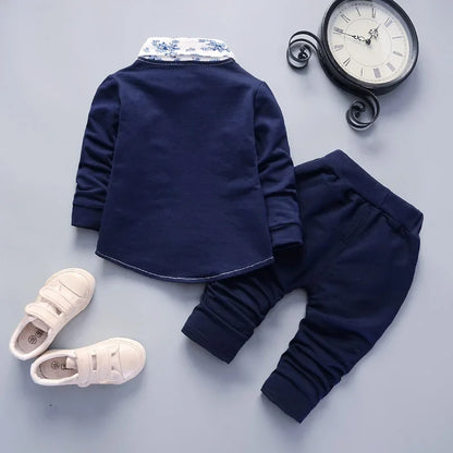 New Baby Clothes Boys Gentleman Suit Spring Autumn Children Fashion Jacket Pants 2Pcs/Set Toddler Casual Costume Kids Tracksuits