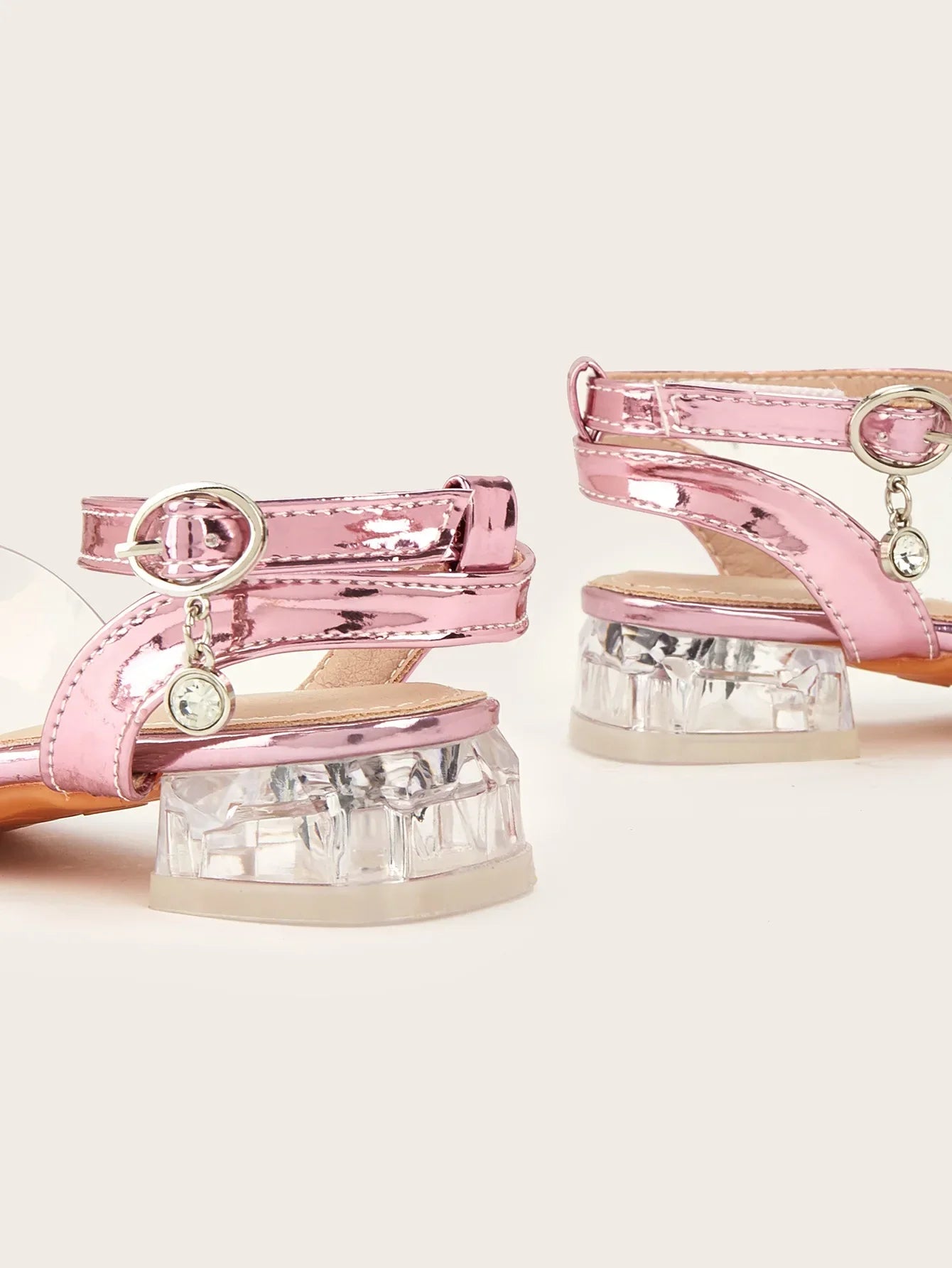 New Children's Shoes Crystal High Heels Girls' Baby Rhinestone Princess Shoes Fashion Transparent Kid's Sandals