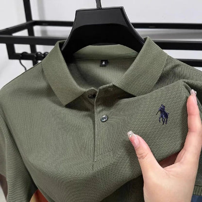 100% pure cotton fashionable personalized men's classic pony embroidered comfortable polo shirt summer new casual short sleeve