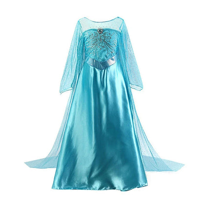 2026 Frozen Elsa Snow Queen Princess Dress Up Girls Fancy Costume Kids Role-play Carnival Children Birthday Party Dresses
