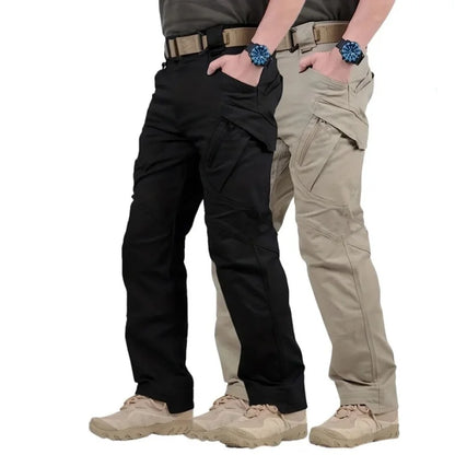 Mens Waterproof Cargo Pants Elastic Multiple Pocket Male Trousers Outdoor Joggers Pant Plus Size Tactical Hiking Pants