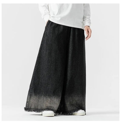 Streetwear Men Wide Leg Jeans Oversized Fashion Loose Jean Pants Male High Street Jogger Woman Denim Trousers Plus Size 5XL