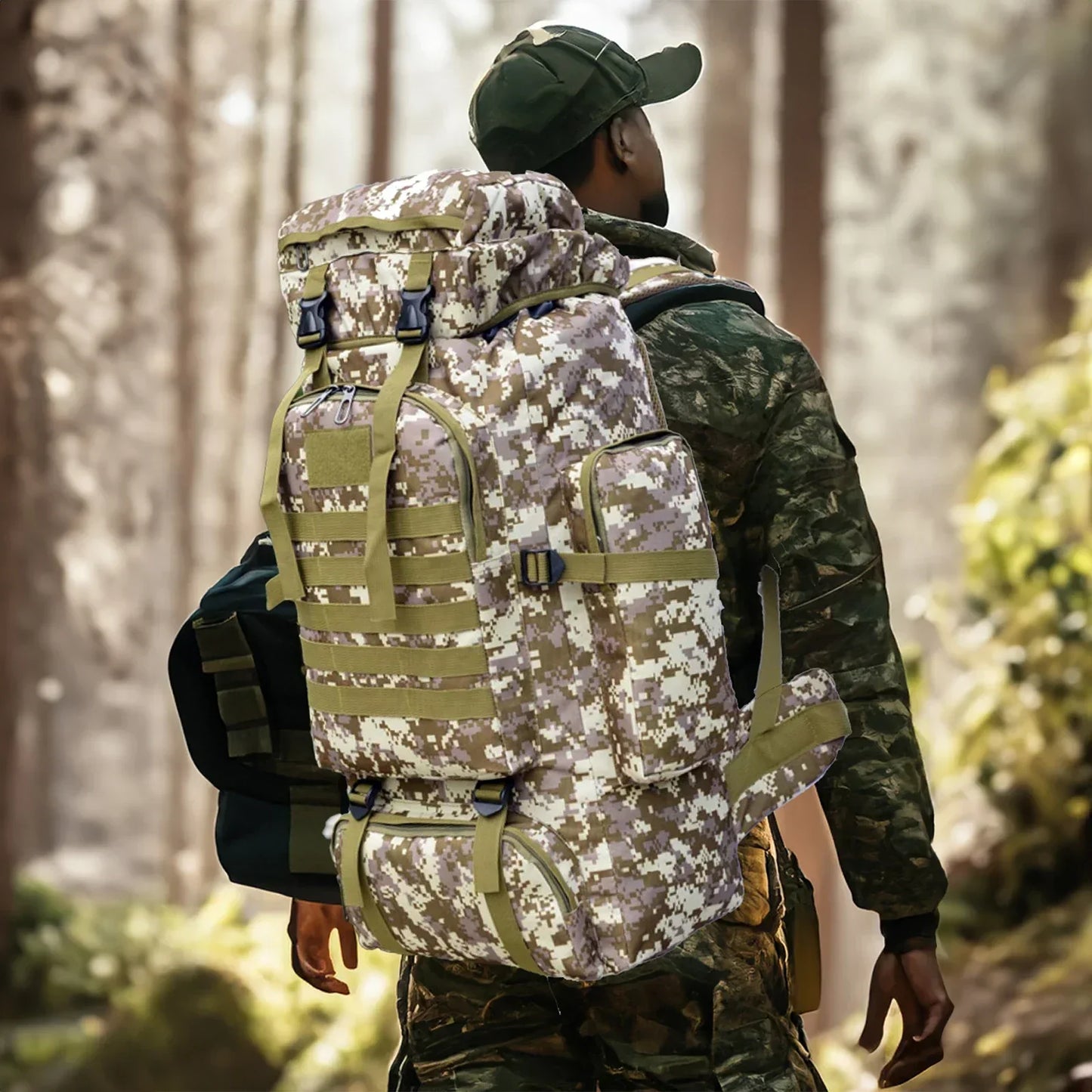 80L/100L  Mountaineering Bag Climb Bag Tactical Backpacks Large Backpack Outdoors Hiking Camping Travel Bags