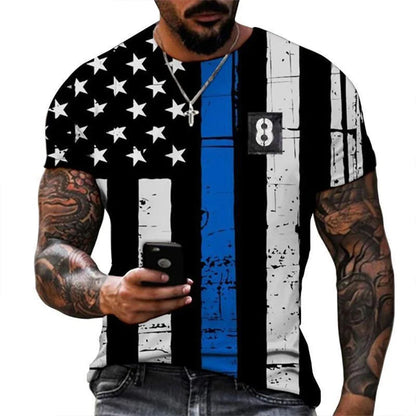 Summer Hot Selling Men's Creative Personality Soaring Eagle Animal 3D Printing Fun Casual Fashion T-shirt