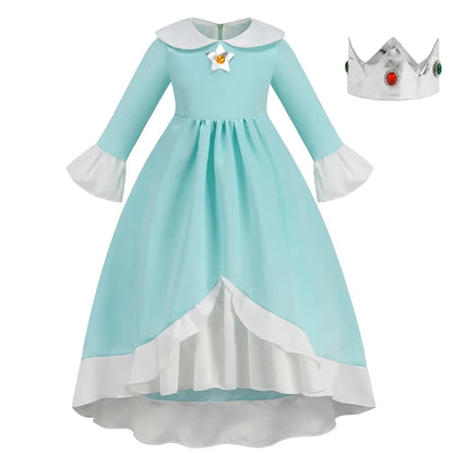 Daisy Girls Princess Dress Cartoon Movie Cosplay Costume Summer Kids Orange Party Outfits 2-10 Years Halloween Fancy Clothes