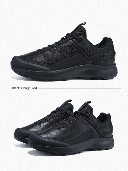 Men Hiking Shoes Litchi Leather High Quality Male Trekking Climbing Sneakers Non-slip Luxury Designer Outdoor Shoe