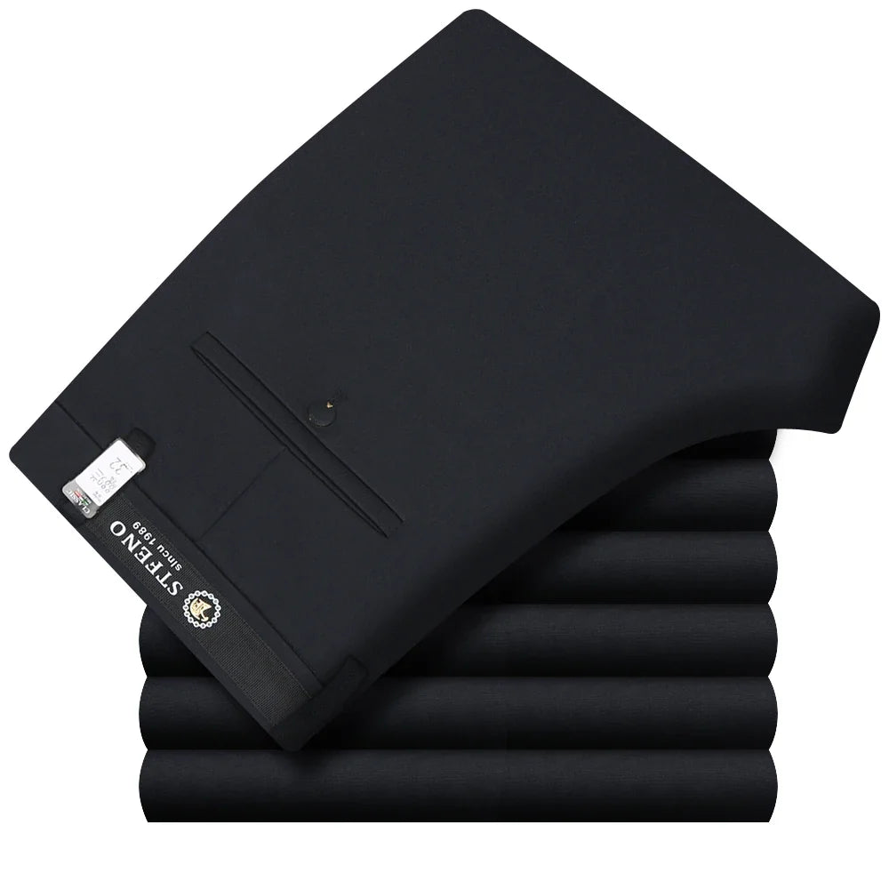 Mens Suit Pants Summer Thin Men Dress Pants Straight Business Office Mens Formal Pants Big Size Classic Trousers Male