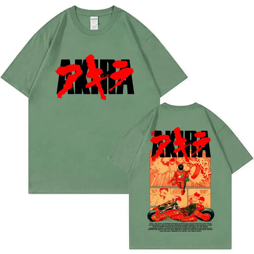 Japanese Science Fiction Cartoon Movie Anime Akira Shotaro Kaneda Graphic T Shirts Men Women Cotton Vintage Oversized T-shirts