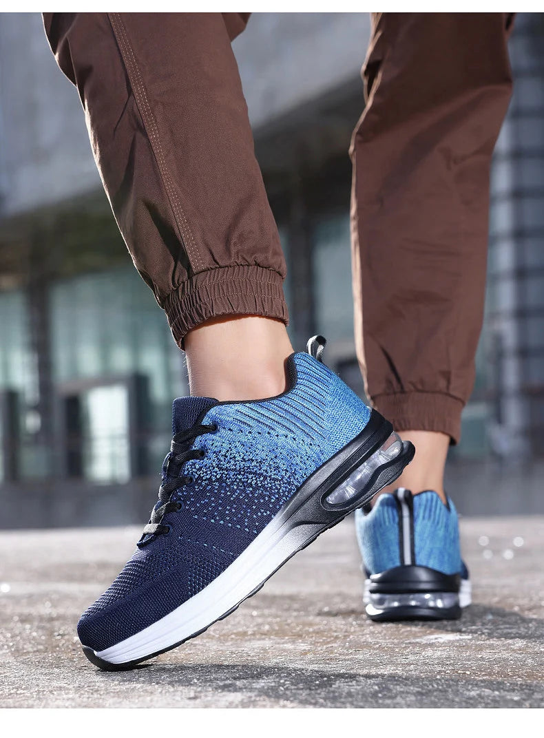 Lightweight Safety Shoes Women Men Air Cushion Work Sneakers Steel Toe Shoes Construction Safety Boots Anti-smash Work Shoes