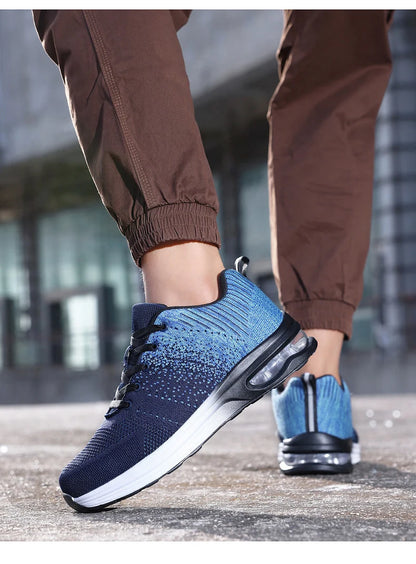Lightweight Safety Shoes Women Men Air Cushion Work Sneakers Steel Toe Shoes Construction Safety Boots Anti-smash Work Shoes