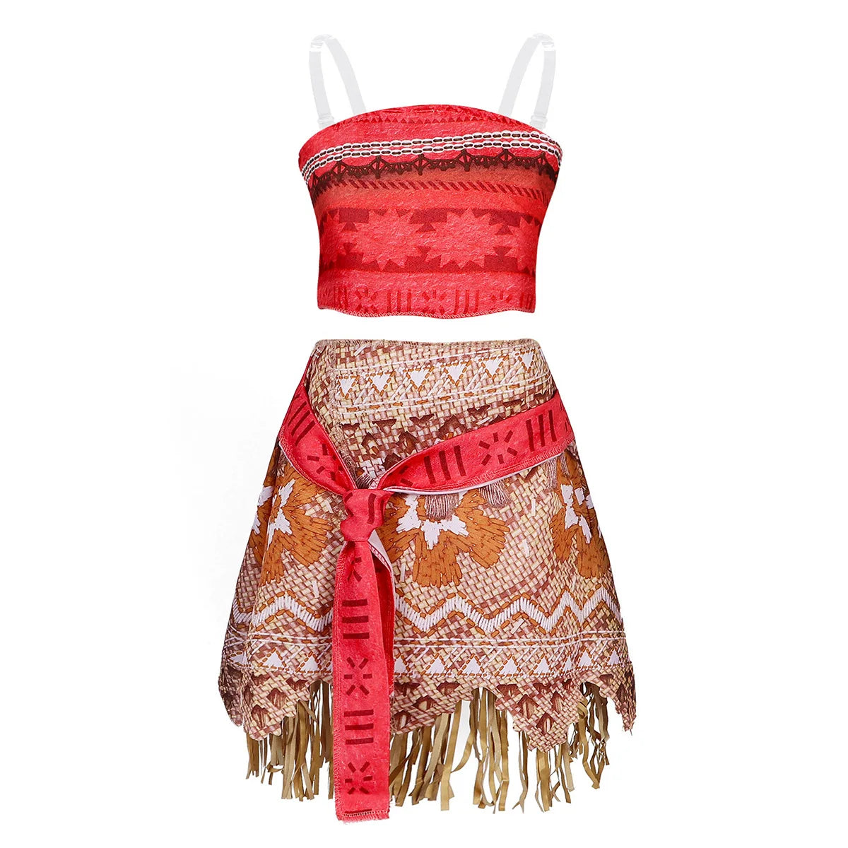 Halloween Fairy Princess Moana Costume Girl Cosplay Vaiana Vintage Adventure Kids Bikini Party Clothes Kids Clothes Set