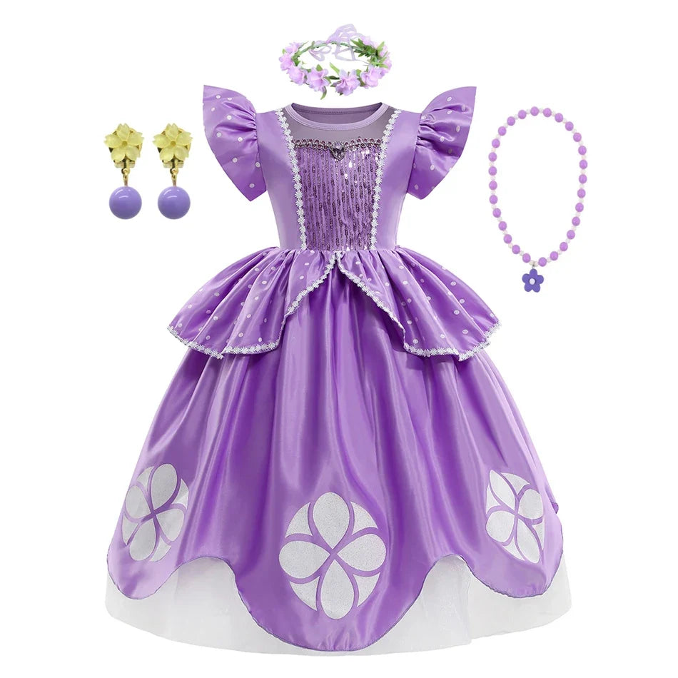 Sofia Costume the First Dress for Girls Princess Costumes Children Princess Dress Birthday Party Sophia Kids Prom Dresses