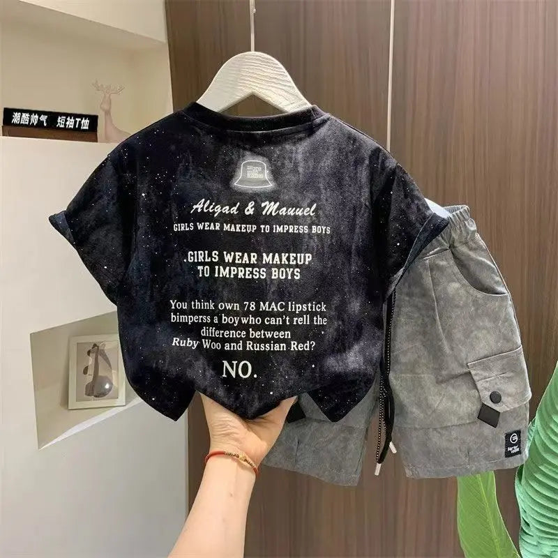 New Summer Infant Boys Clothing Suits Children Casual T-Shirt Shorts 2Pcs/Set Toddler Baby Girl Clothes Costume Kids Tracksuits