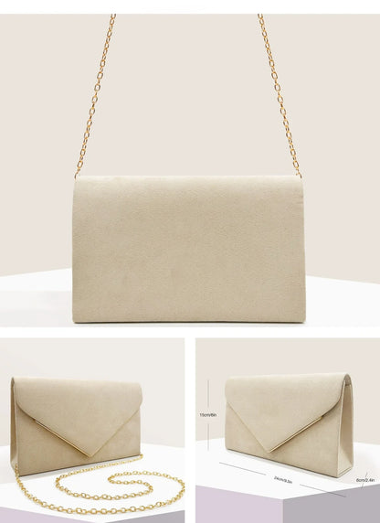 Velvet Envelope Bags Women Evening Wallets High Quality Clutches Banquet Dresses Clutch Over Shoulder Bags with Chain Handbags