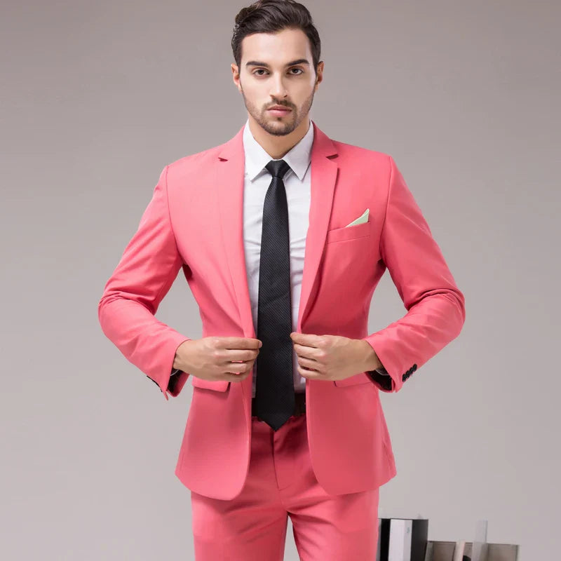 2026 New Men's Suit 3-Pieces Set (Jacket+Pants+Vest) Wedding/Party/Office Coat and Vests Trousers, Asian Sizes M-5XL 6XL.
