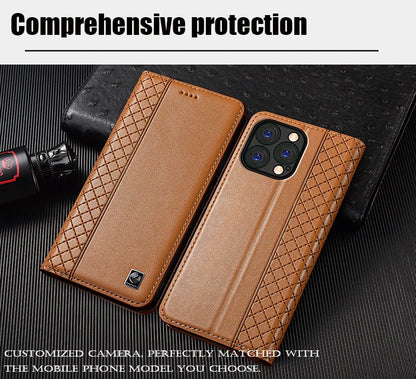 Napa Genuine Leather Case For Apple iPhone 7 8 X XS XR 11 12 13 14 15 16 17 Pro max Plus Phone wallet Flip Cover Cases