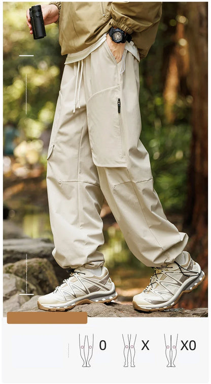 Male Hiking Pants Outdoor Waterproof Windproof Mountaineering Sports Pant Spring Autumn Zippered Pocket Fishing Camping Trousers