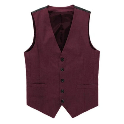 Men Vest Gray V Neck Single Button Solid Waistcoat For Wedding Birthday Banquet Party Business Work Daily Men Suit Vest ﻿