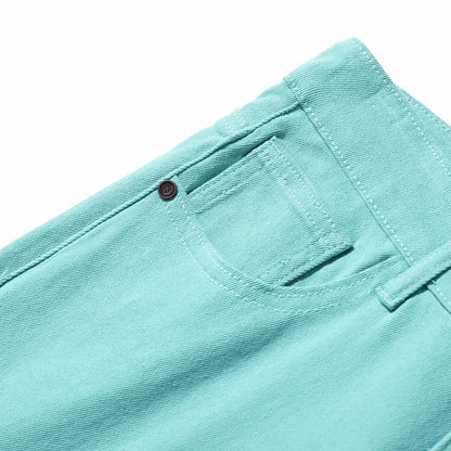 Slim Elastic Jeans Men's Colorful Fashion Korean Pants Spring Autumn Soft Comfortable Casual Straight Denim Trousers Streetwear