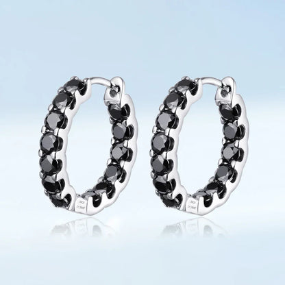 Luxury Moissanite Hoop Earrings 2.6 Carat D Color S925 Sterling Silver Earring For Women Party Fine Jewelry Christmas Gift