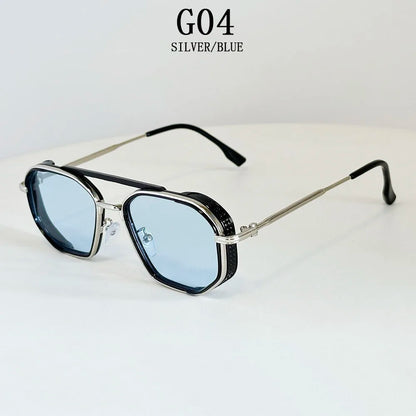 Vintage New Square Sunglass Men Fashion Steampunk Sunglasses Women 2025 Retro Glasses Gafas De Sol Hombre Lunette Soleil Femme