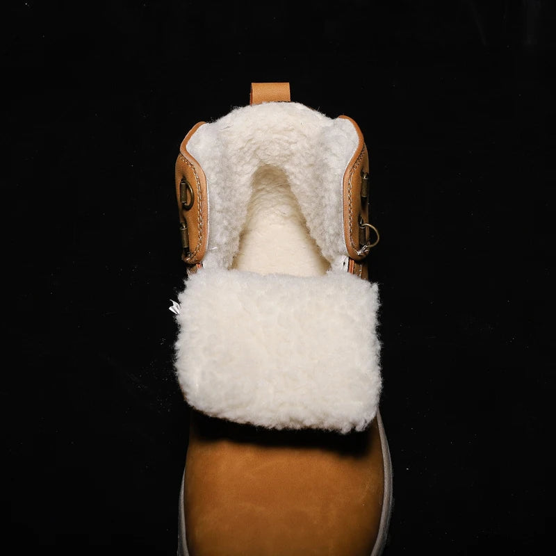 2024 Fashion Outdoor Winter Snow Boots For Men Male Sneakers Adult Quality Rubber High Top Super Warm Plush Warm Ankle Boots