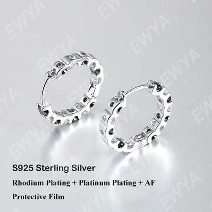 Luxury Moissanite Hoop Earrings 2.6 Carat D Color S925 Sterling Silver Earring For Women Party Fine Jewelry Christmas Gift