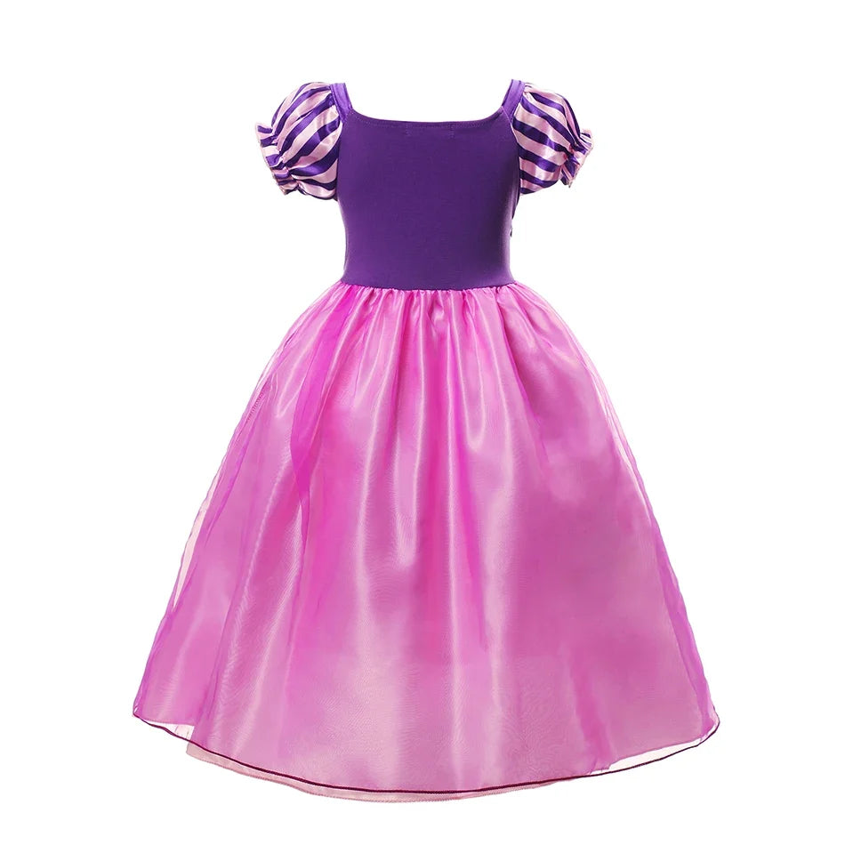 LED Light Purim Candy Dress Girls Rapunzell Princess Dress Costume Toddler Halloween Christmas Cosplay Dress Clothes for Kids