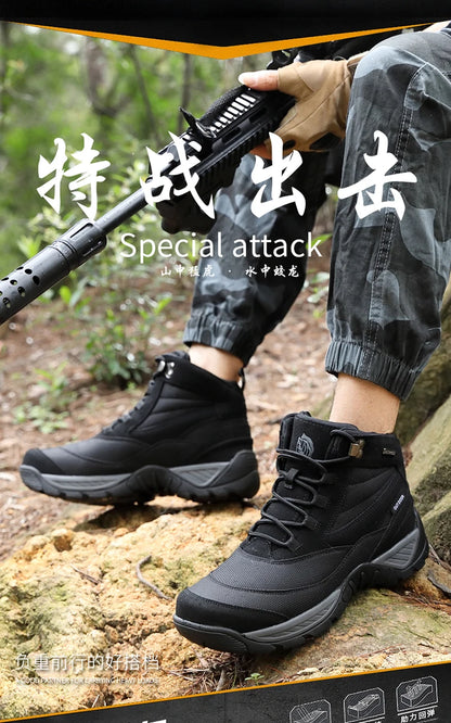Men's Boot Combat Mens Ankle Boot Tactical Boot Male Shoes Work Safety Shoes Motocycle Boots Men Outdoor Hiking Shoes