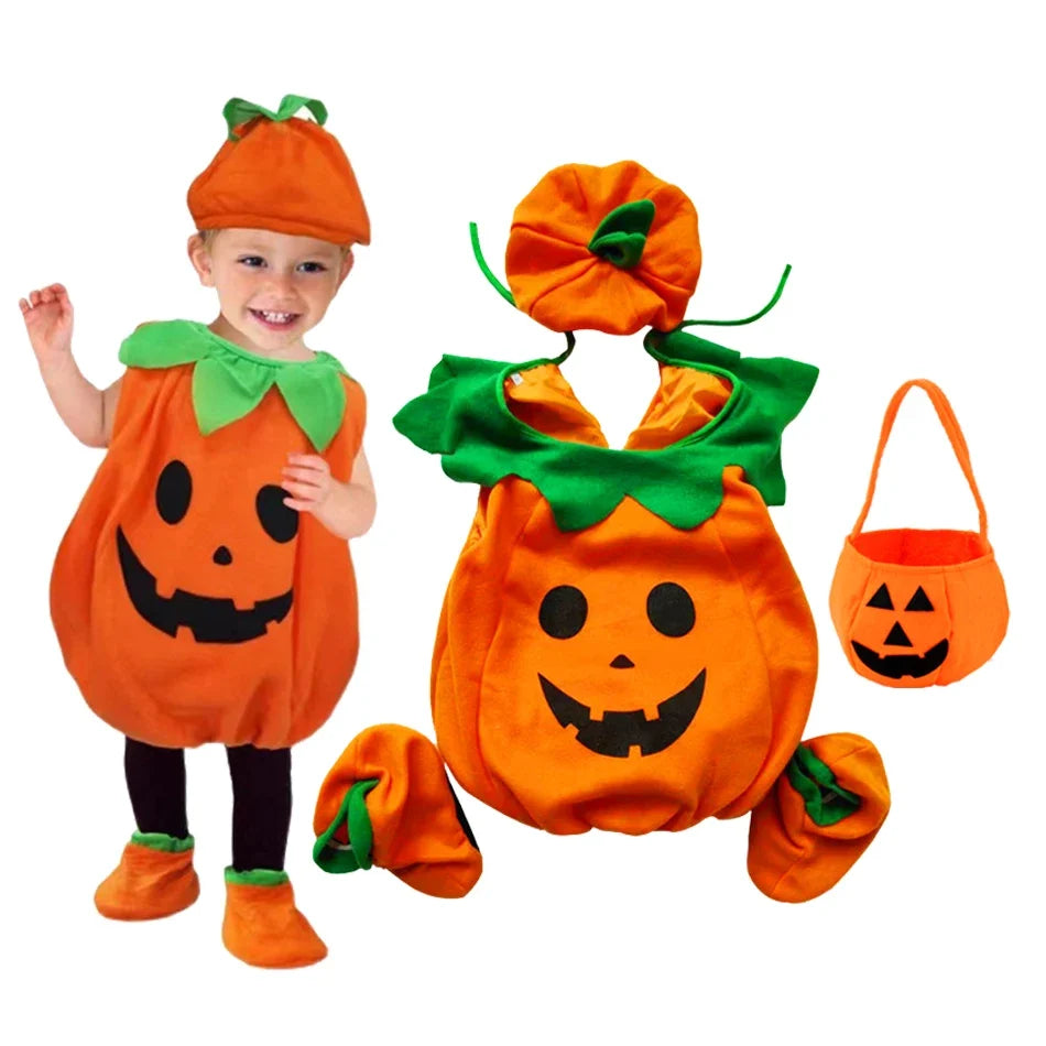 Baby Girl Pumpkin Costume Boy Jack Xmas Halloween Cosplay Costume Cosplay Stage Performance Party Clothing