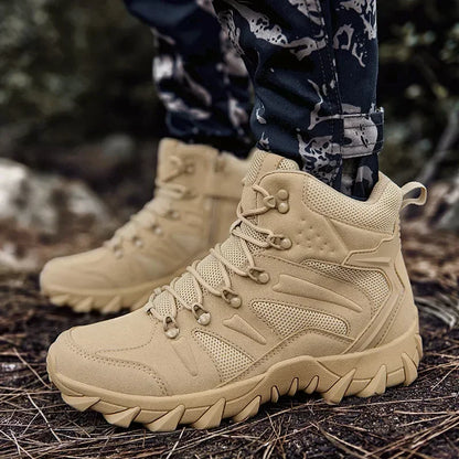 Men Boots Outdoor Combat Ankle Boot Tactical Boots for Man Anti-Slip Motocycle Boots Climbing Hiking Shoes Size 39-46