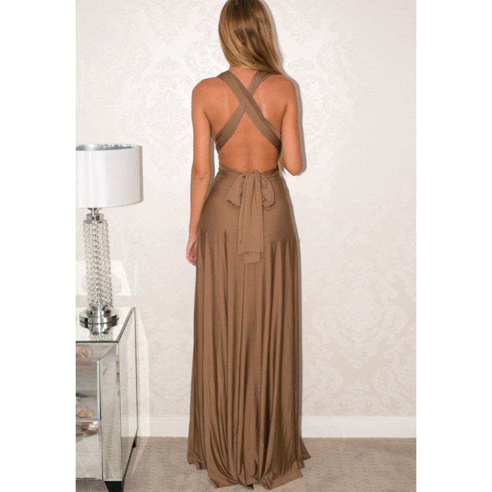Sexy Women Multiway Wrap Convertible Boho Maxi Club Red Bandage Long Dress Party Bridesmaid Infinity Robe Longue Femme