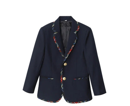 Children School Uniform Girls Jacket Plaid Skirt Suits Boys Formal Dress Toddler Student Clothes Sets Kids British Class Outfits